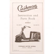 Model 32 & 34 Parts Book & Instruction Manual - 1942-45 Cushman Scooter 