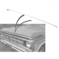 Hood Lip Molding End Right Hand - 1970-72 Ford Truck    