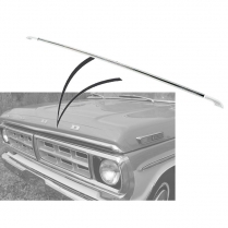 Hood Lip Molding Center with clip - 1970-72 Ford Truck    