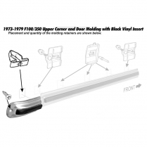 Upper Cab Corner Molding - Right or Left Hand - 1973-79 Ford Truck