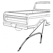 Bed Side Wheel Opening Molding - Left - Super Camper - 1973-79 Ford Truck