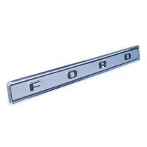 Tailgate Outside Finish Panel - Black on Silver  - 1973-79 Ford Truck