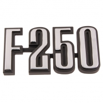Name Plate - Cowl Side - "F-250" - 1973-76 Ford Truck    