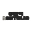 Cowl Side Emblem - Satin Black - "F-150 CUSTOM" - 1977-79 Ford Truck