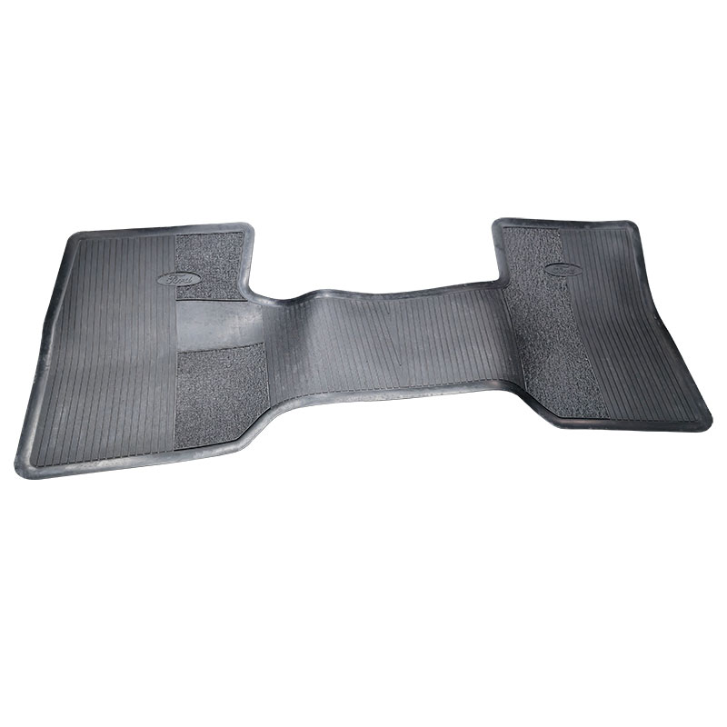 Front Floor Rubber Throw Mat - Black - 1965-96 Ford Trucks