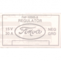 Decal - Voltage Regulator - 1956-57 Ford Truck, 1956-57 Ford Car  
