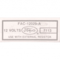 Decal - Ignition Coil - FoMoCo - 1956-64 Ford Truck, 1956-64 Ford Car  