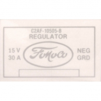 Decal - Voltage Regulator - 1962 Ford Truck, 1962-64 Ford Car  
