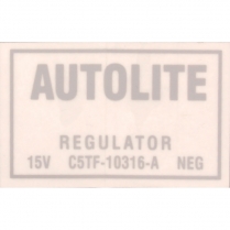 Decal - Voltage Regulator - 1965-66 Ford Truck, 1965-66 Ford Car  