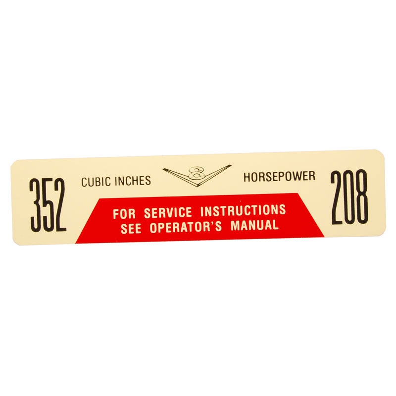 1959-1964 FORD MOTOR CO CARS TRUCKS USE GENUINE FORD PARTS AIR CLEANER DECAL