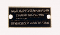 Decal - Lightweight Competetive - 1962-64 Ford Car  
