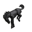 Emblem - Bronco Horse - Universal - Peel & Stick Application - Satin Black  - 1966-96 Ford Bronco