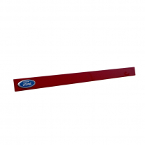 Tailgate Finish Panel Trim - Red w/ FORD Oval - 1987-91 Ford Bronco