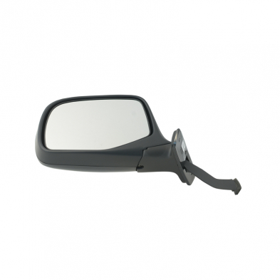Outside Rear View Mirror Assembly - Left Hand - Manual - Black Cap - 1992-96 Ford Truck, 1992-96 Ford Bronco front view