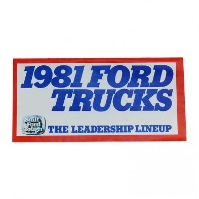 Pamphlet - Truck Line-Up - 1981 Ford Truck, 1981 Ford Bronco cover photo