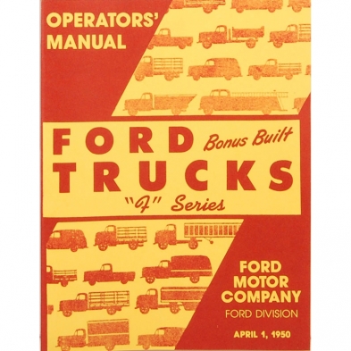Operator's Manual - 1950 Ford Truck Cover photo