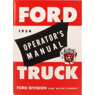 Operator's Manual - 1954 Ford Truck Cover photo