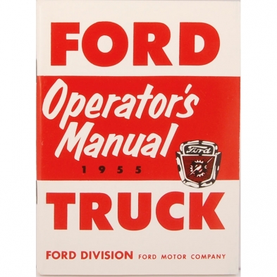 Operator's Manual - 1955 Ford Truck Cover photo