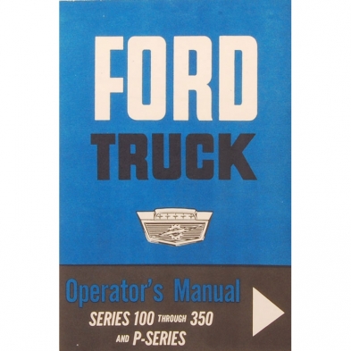 Operator's Manual - 1963 Ford Truck Cover view