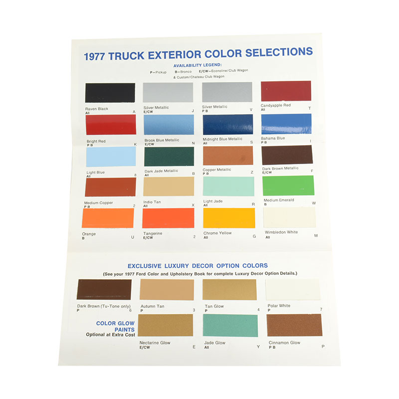 Color Selection Brochure Light Truck 1977 Ford Truck Dennis Carpenter