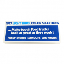 Color Selection Brochure - Light Truck - 1977 Ford Truck