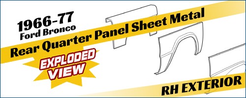 Taillight Corner Panel - RH - 1966-77 Ford Trucks | Dennis