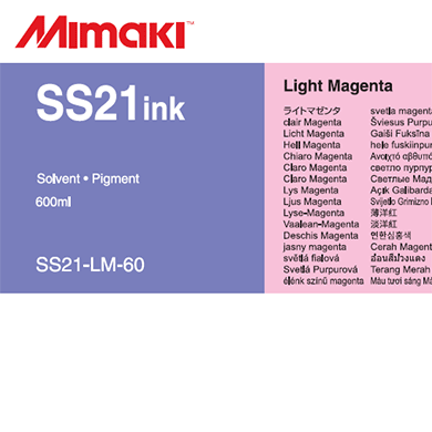 Light Magenta SS21 600cc Mimaki Ink Cartridge Label