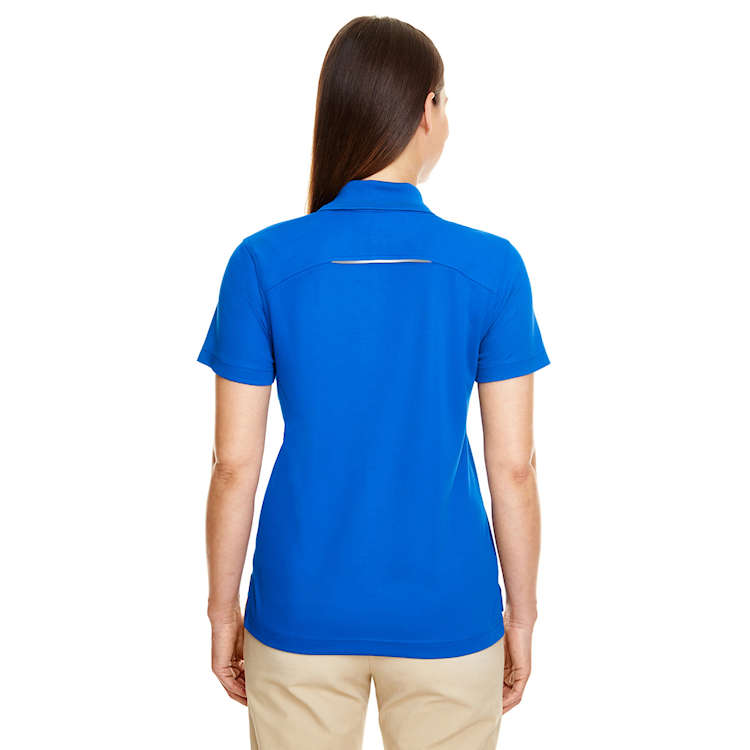Core 365 Ladies' Radiant Performance Piqué Polo with Reflective Piping