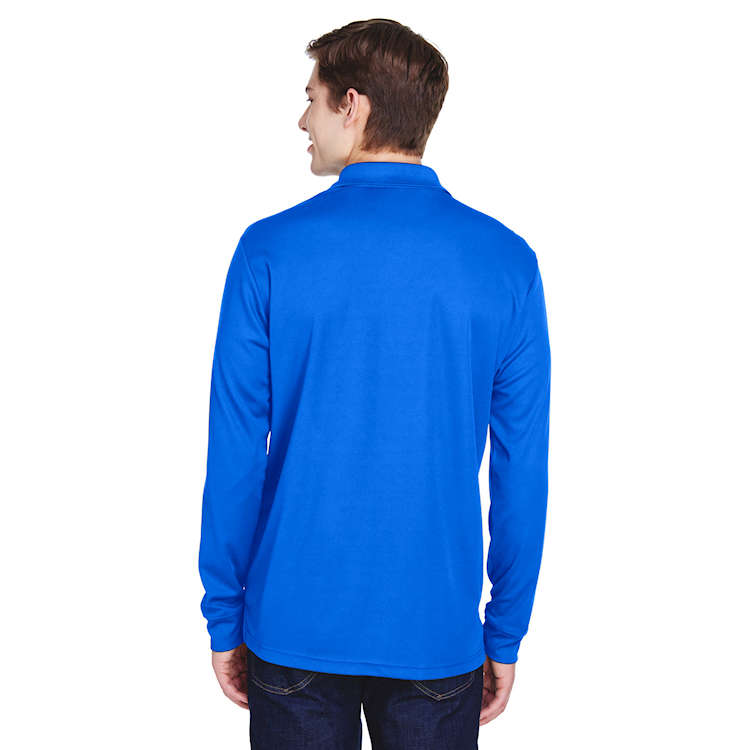Core 365 Adult Pinnacle Performance Long-Sleeve Piqué Polo with Pocket