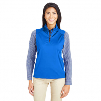 CLEARANCE Core 365 Ladies' Techno Lite Three-Layer Knit Tech-Shell Quarter-Zip Vest
