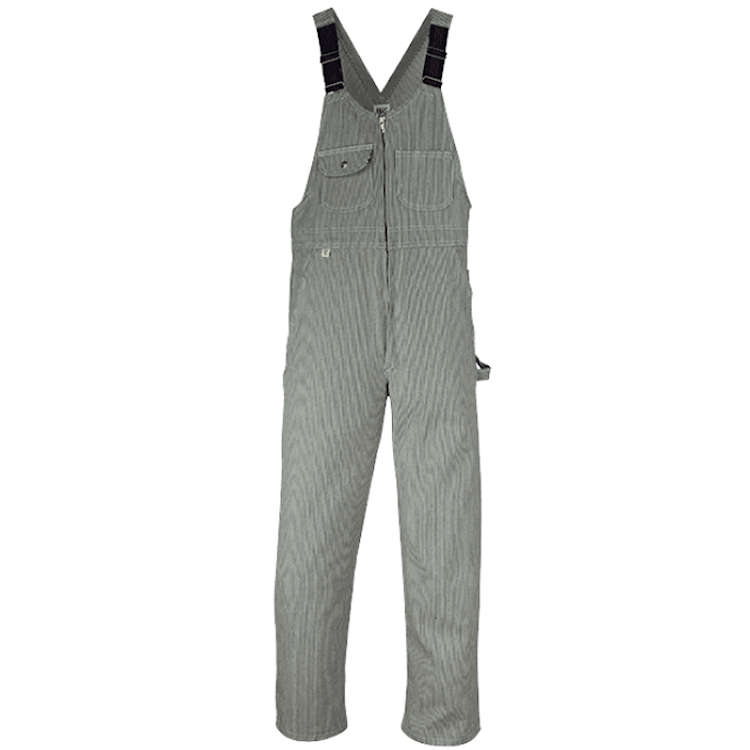 Big Bill Hickory Stripe Bib Overall With Zip Front Closure