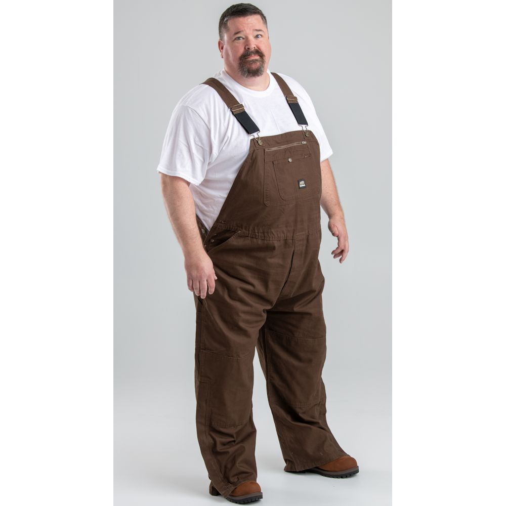 Berne Unlined Washed Zip To Knee Duck Bib Overall