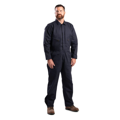 Deluxe Unlined Coverall 7.5 oz. 65% Poly/35% Cotton - On Model - Navy - Front
