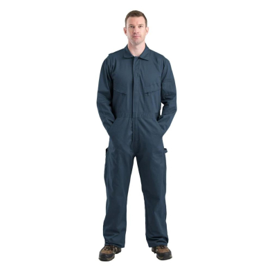Deluxe Unlined Coverall 8.2 oz. 100% Cotton - On Model - Navy - Front