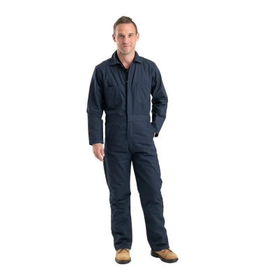 Standard Unlined Coverall 7.5 oz. 65% Poly/35% Cotton - On Model - Navy - Front