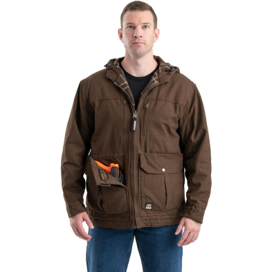 Echo One One Concealed Carry Jacket - On Model - Bark - Front