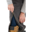 Women's Softstone Duck Insulated Bib Overall - On Model - Titanium - Leg Zipper Detail