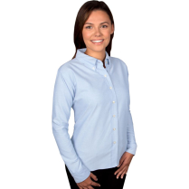 Blue Generation Ladies' Long Sleeve Oxford Shirt