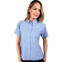 Blue Generation Ladies' Short Sleeve Oxford Shirt