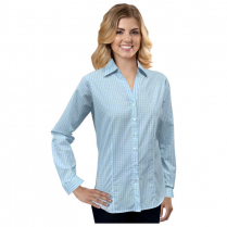 Blue Generation Ladies' Long Sleeve Tricolor Plaid Untucked Shirt