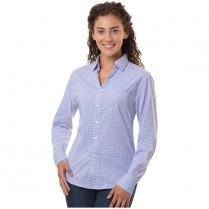 Blue Generation Ladies' Long Sleeve Tricolor Plaid Untucked Shirt