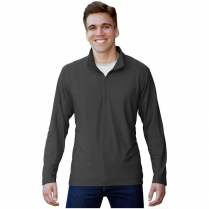 Blue Generation Men's Wicking Long Sleeve Solid Zip Athletic Pullover