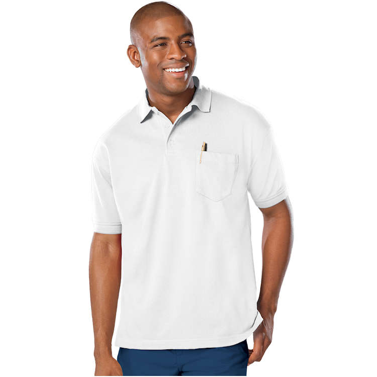 BG7501 Mens Soft Touch Short Sleeve Pocketed Pique Polo