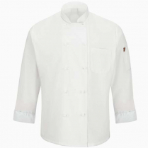 Chef Designs Men's Ten Knot Button Chef Coat with Mimix™ And Oilblok
