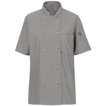 Chef Design Ladies' Mimix™ Short Sleeve 10 Button Chef Coat with OilBlok