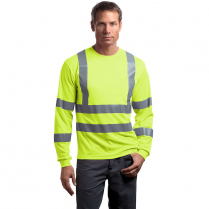 CornerStone® ANSI 107 Class 3 Long Sleeve Snag-Resistant Reflective T-Shirt