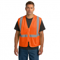 CornerStone® ANSI 107 Class 2 Economy Mesh Zippered Vest