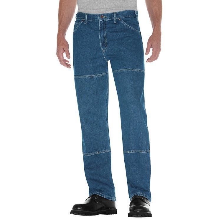 Dickies Relaxed Fit Straight Leg Double Knee 6-Pocket Denim Jean ...