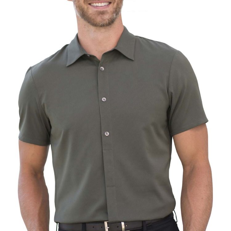 Edwards Unisex Bengal Stripe Ultra-Stretch Camp Short Sleeve Shirt