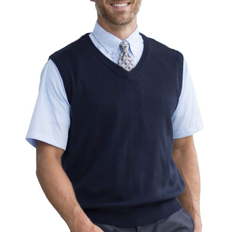 Edwards Unisex V-Neck Acrylic Interlock Sweater Vest